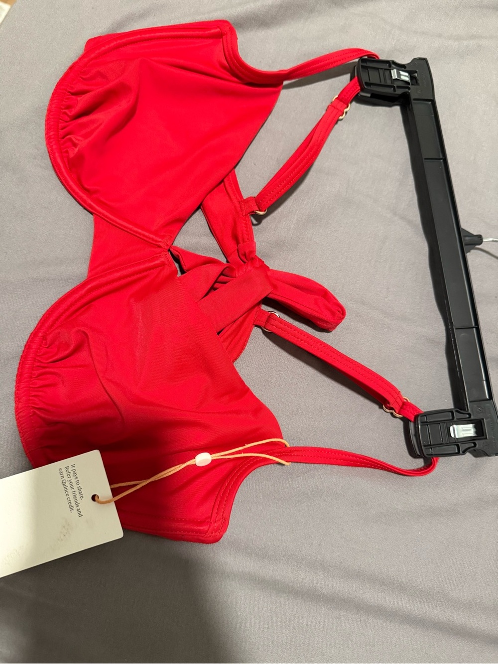 Quince Red One-Piece Swim Top with Underwire